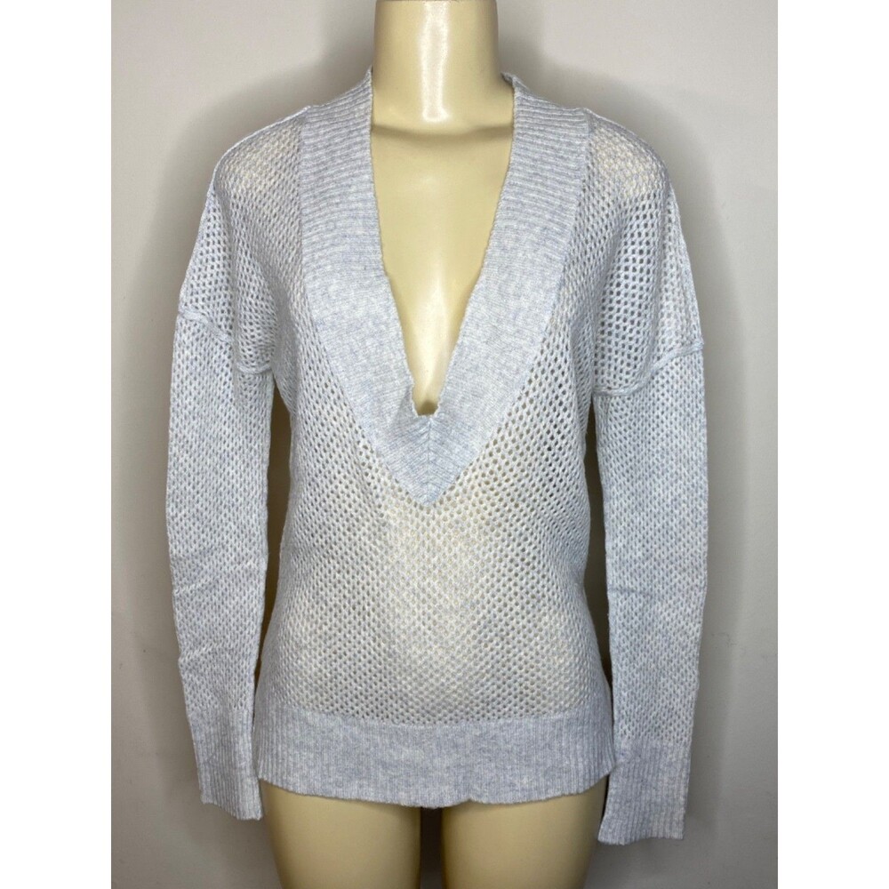 27 Miles Malibu Women's Cashmere Light Gray Sweater Size 1